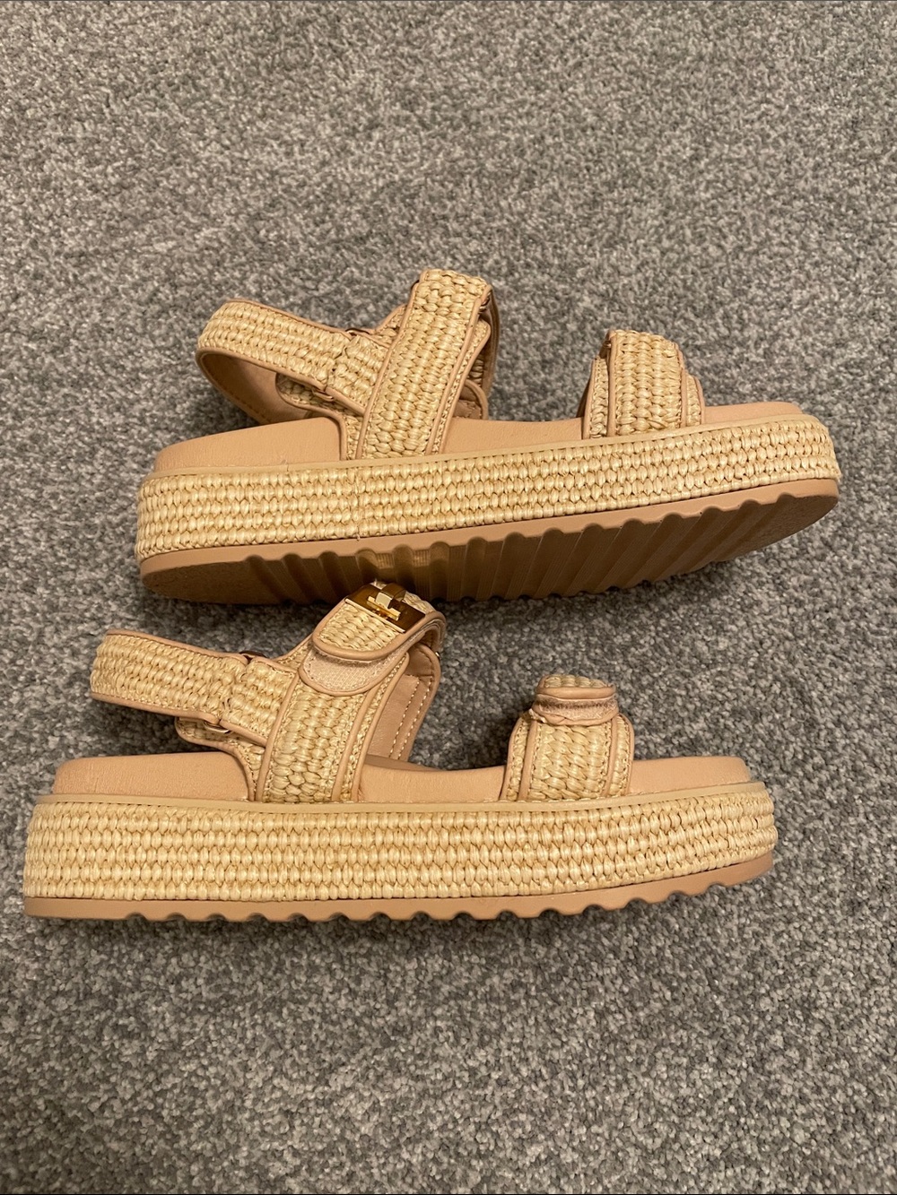 Steve Madden Bigmona Raffia Sandals - Picture 2 of 4